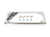 Custom Dynamics License Plate Frames & Lights Chrome Flat License Plate Frames